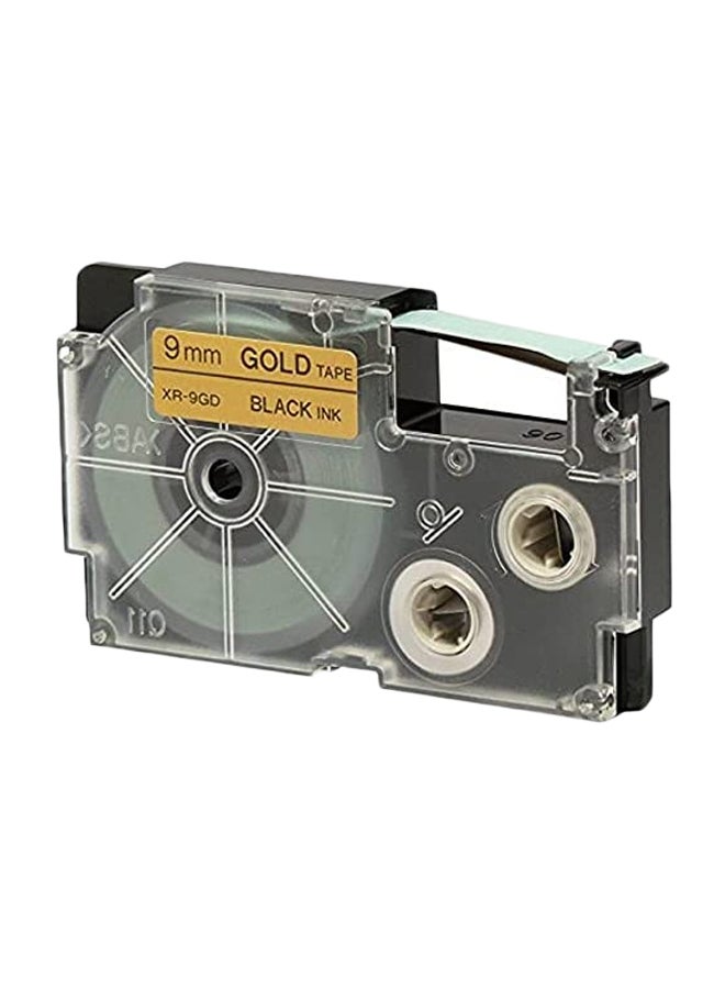 كاسيو شريط تسمية لاصق بلون أسود وذهبي بقياس 9 مم طراز XR-9GD1-W-DJ - Image 1