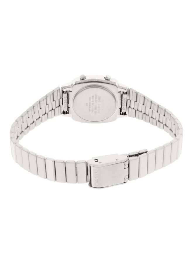 كاسيو ساعة يد شبابية رقمية مقاومة للماء طراز LA670WA - مقاس 25 مم - لون فضي للنساء - Image 2