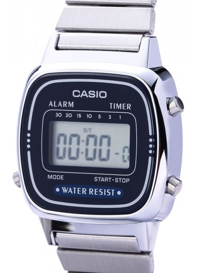 كاسيو ساعة يد شبابية رقمية مقاومة للماء طراز LA670WA - مقاس 25 مم - لون فضي للنساء - Image 3