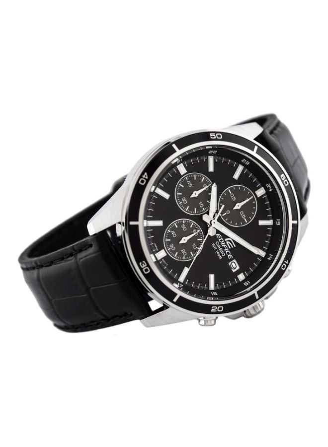 CASIO Men's Edifice Water Resistant Leather Chronograph Watch EFR-526L-1AVUDF - Image 5