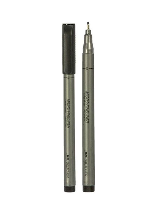 M&G Micro Water Proof Fineliner Pen, 0.6 mm - Black 