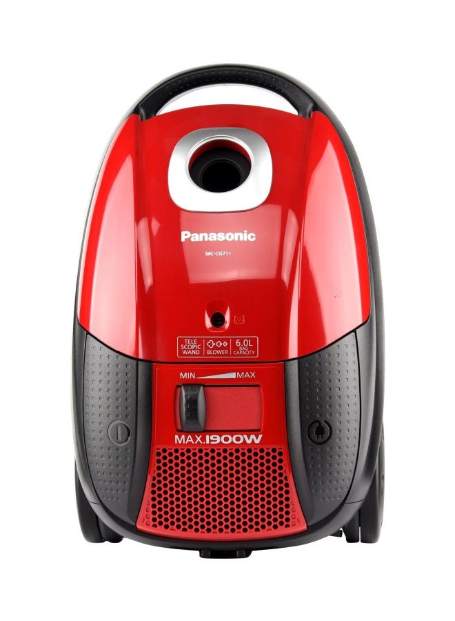 Panasonic Vacuum Cleaner 6 L 1900 W Mc-Cg711R747 Red/Grey  - Image 1