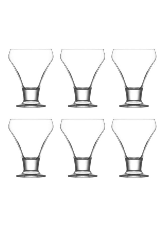 لاف مجموعة أكواب زجاجية للآيس كريم من 6 قطع شفاف 305ملليلتر - Image 1