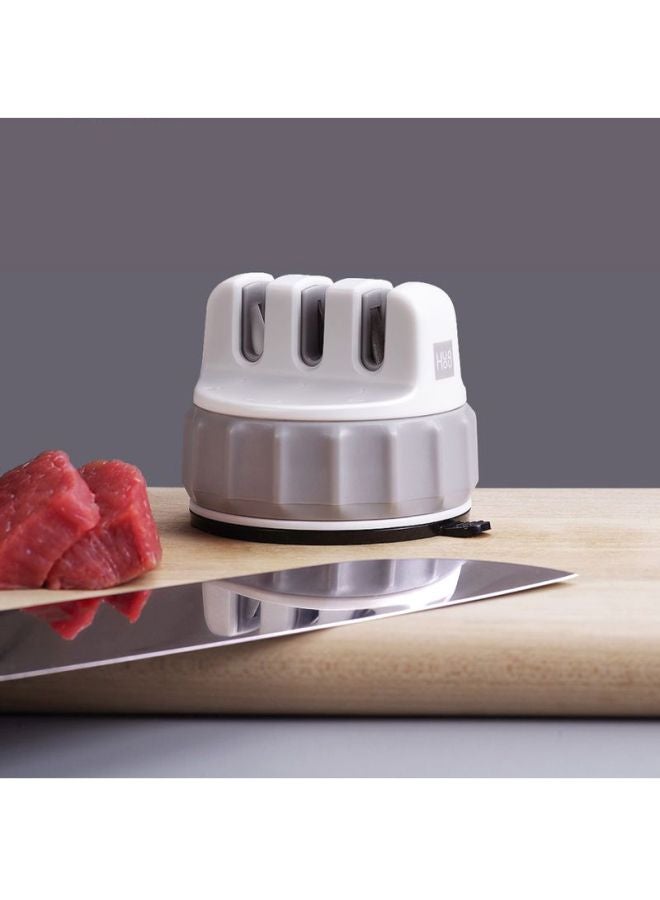 Xiaomi Stone Trible Wheel Whetstone One-handed Super Suction Knife Sharpener Sharpen Grey - Image 4