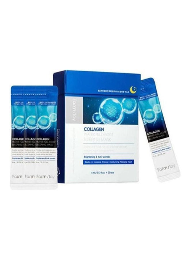 Farm Stay Collagen Water Full Moist Sleeping Mask - 20 Pcs Blue - Image 4
