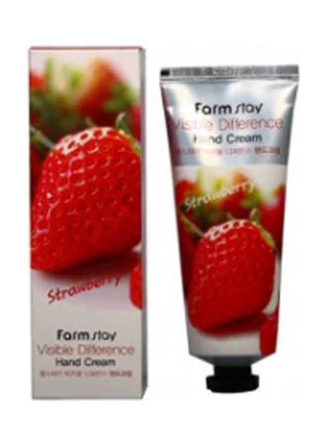 Visible Difference Hand Cream Strawberry -1Pcs Red 100grams