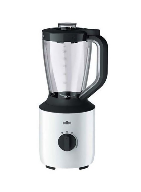 خلاط، سرعات متغيرة، وظيفة النبض، آمن للغسل في غسالة الأطباق 2 L 800 W JB3100WH أبيض/ أسود/ شفاف