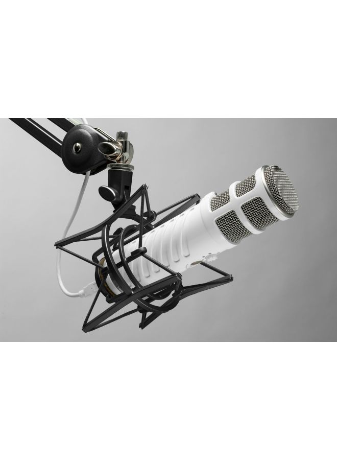 رود ميكروفون مناسب للبث الإذاعي مزود بمنفذ USB أبيض/ أسود  - Image 4