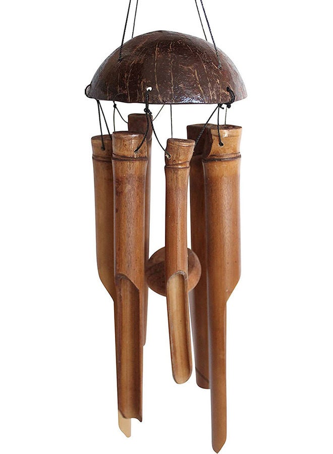 Bamboo Wind Chime Brown 24.85x12.95x8.9cm - Image 1