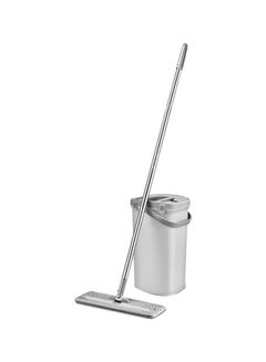 Microfiber Flat Mop And Bucket System With Pad Grey - v1623477890/N46889845A_1