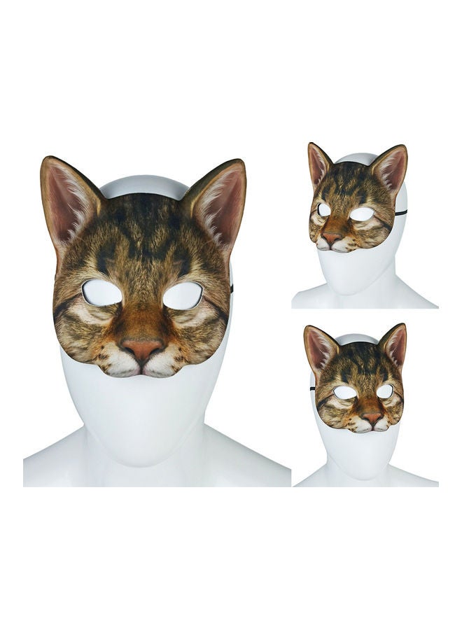 Lifelike Cat Half Face Cover Masquerade - Image 3