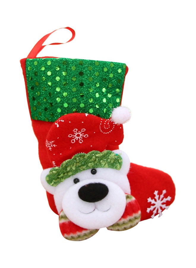 Christmas Bear Stocking Sock Gift Bag