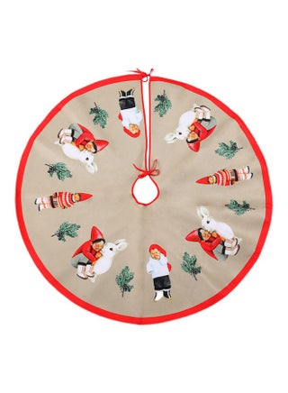 Round Print Tree Skirt Cover Floor Carpet - v1623478708/N48111308A_1