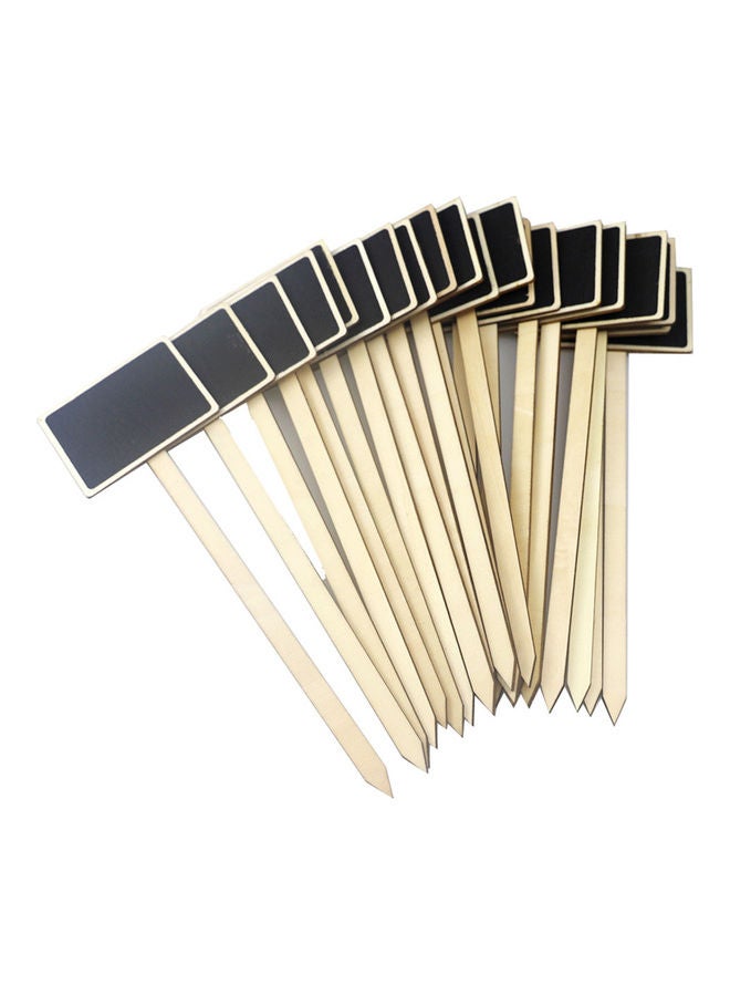 20-Piece Mini Wood Blackboard Pot Label Tags 24.7x7.4x0.5cm - Image 1