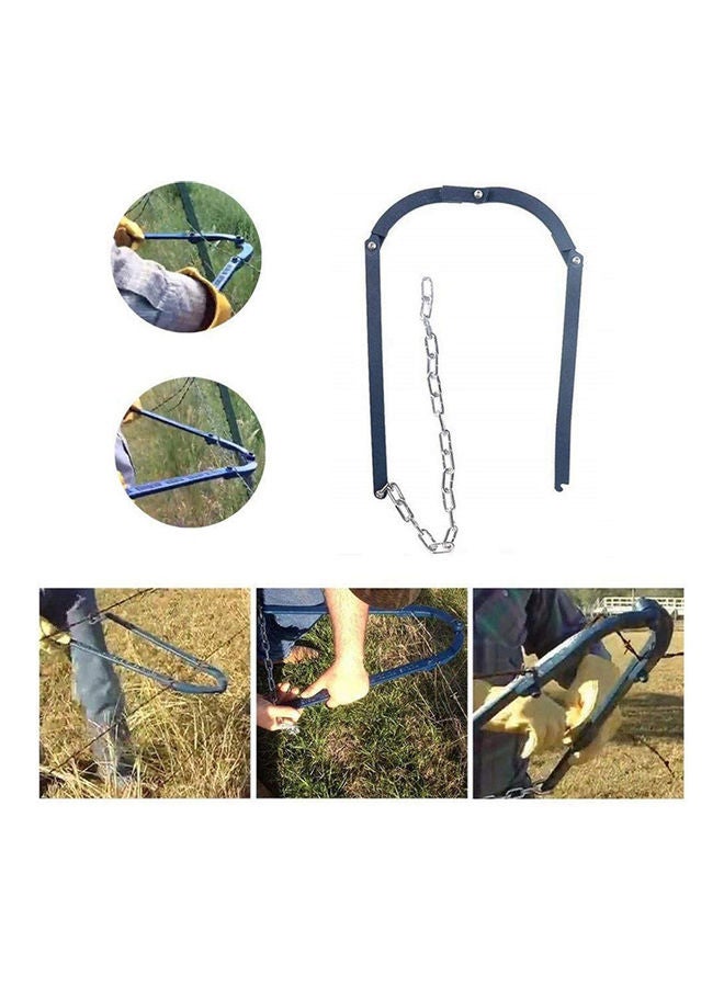Generic Portable Garden Yard Farm Fence Tool Blue/Silver  - Image 2