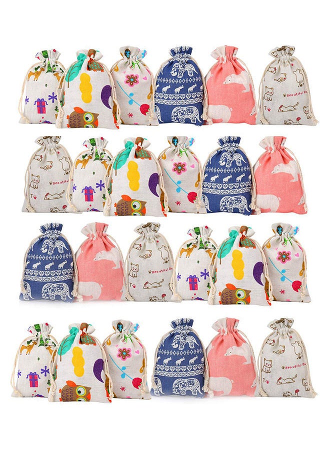 24-Piece Cartoon Print Candy Storage Bag - Image 1