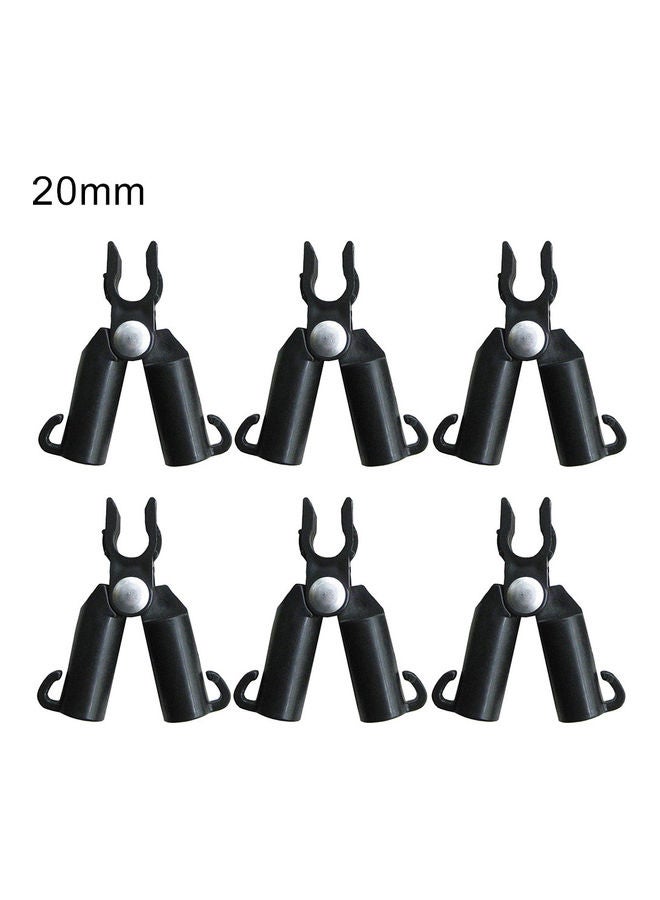 Generic 6-Piece Clip Awning Plant Bracket Pipe Support Holder Black  - Image 1
