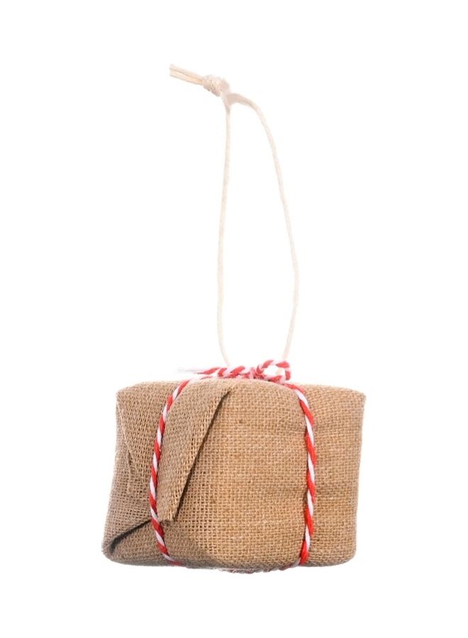 6-Piece Mini Square Linen Packing Gift Box Pendant