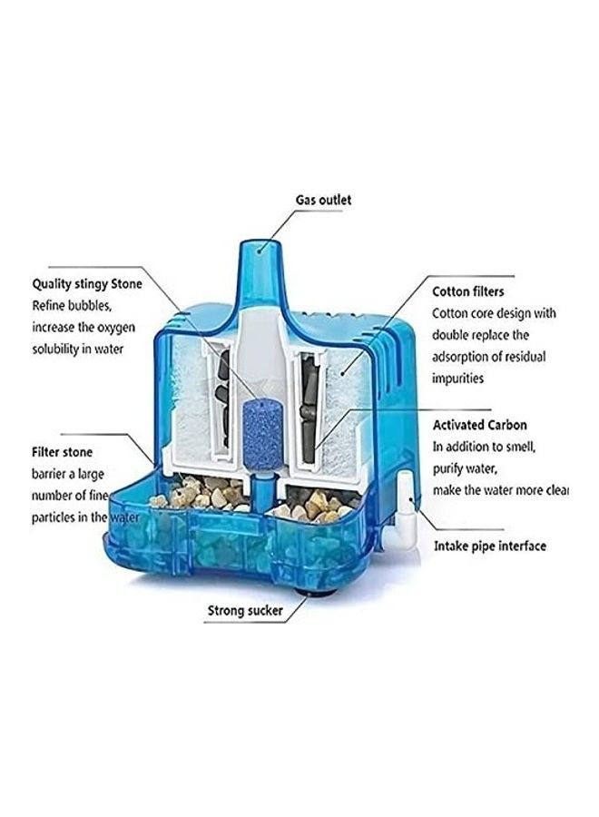 Mini Fish Tank Blue 8cm - Image 3