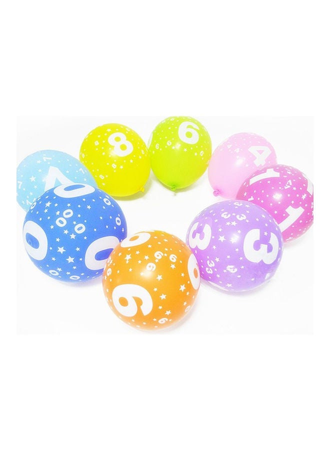 100-Piece Number Figure Party Decor Balloons - Image 1