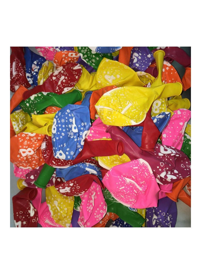 100-Piece Number Figure Party Decor Balloons - Image 2