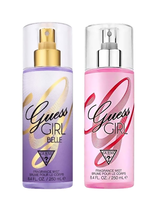 جس مجموعة مكونة من البخاخ المعطر للجسم الوردي والبخاخ المعطر جيرل بيل Girl Belle Body Mist 250 Ml, Girl Body Mist 250ملليلتر  - Image 1