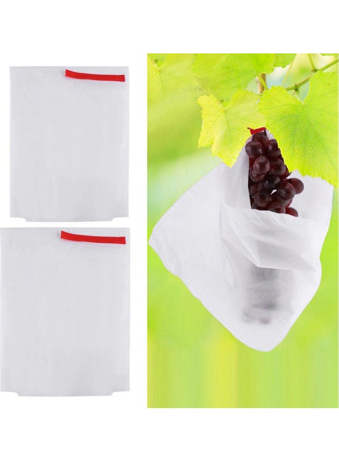 Generic 100-Piece Anti-Bird Waterproof Breathable Vegetable Fruit Protection Bag White  - Image 3