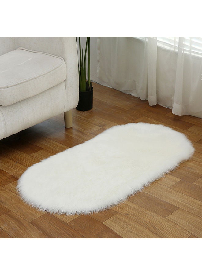 سجادة من الفراء الصناعي أبيض 60x150سم - Image 1