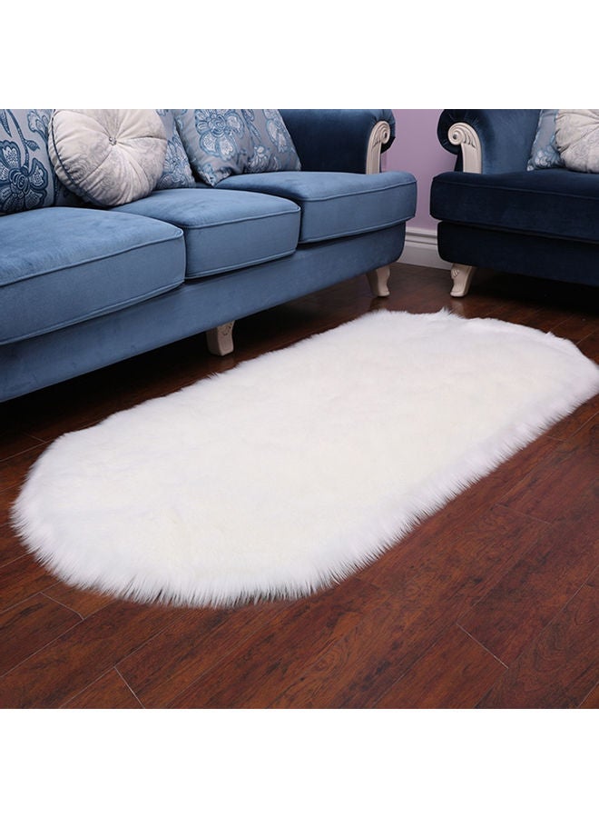 سجادة من الفراء الصناعي أبيض 60x150سم - Image 2