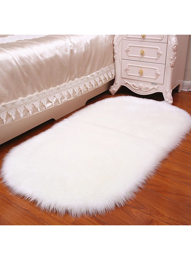 سجادة من الفراء الصناعي أبيض 60x150سم - Image 3