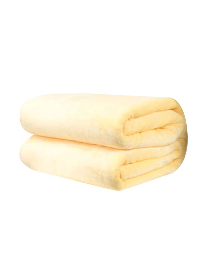 Beauenty Solid Colour Blanket flannel Yellow 150x200cm  - Image 1