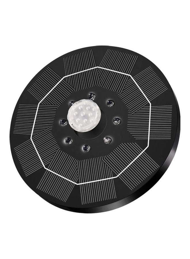 نافورة حديقة عائمة تعمل بالطاقة الشمسية مزودة بإضاءة LED وستة فوهات أسود  - Image 1