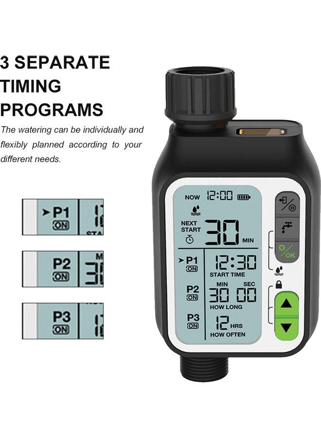 KKmoon Electronic Automatic Irrigation Timer With Large LCD Screen Black  - Image 3