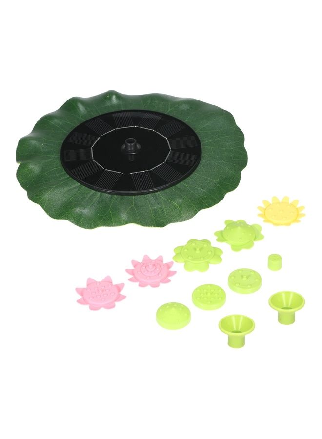 KKmoon Solar Powered Fountain Pumps In Lotus Leaf Shape Green  - Image 1