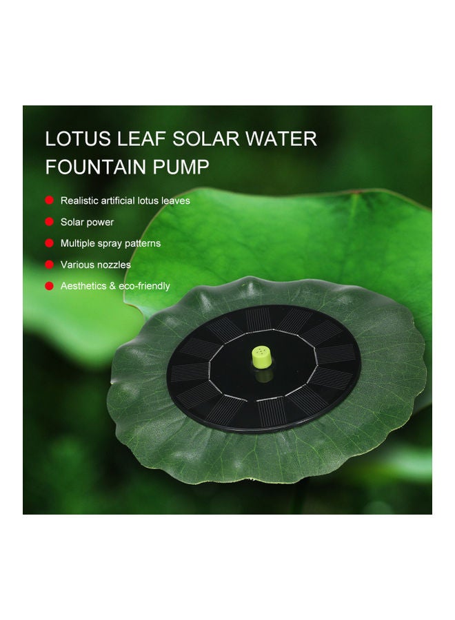 KKmoon Solar Powered Fountain Pumps In Lotus Leaf Shape Green  - Image 2