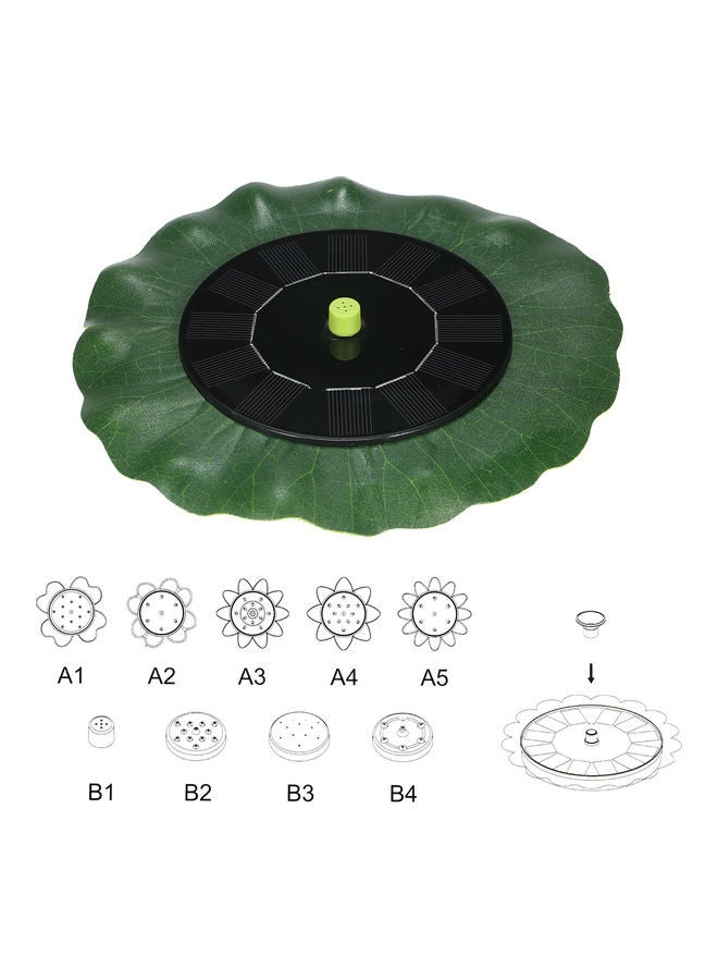 KKmoon Solar Powered Fountain Pumps In Lotus Leaf Shape Green  - Image 5