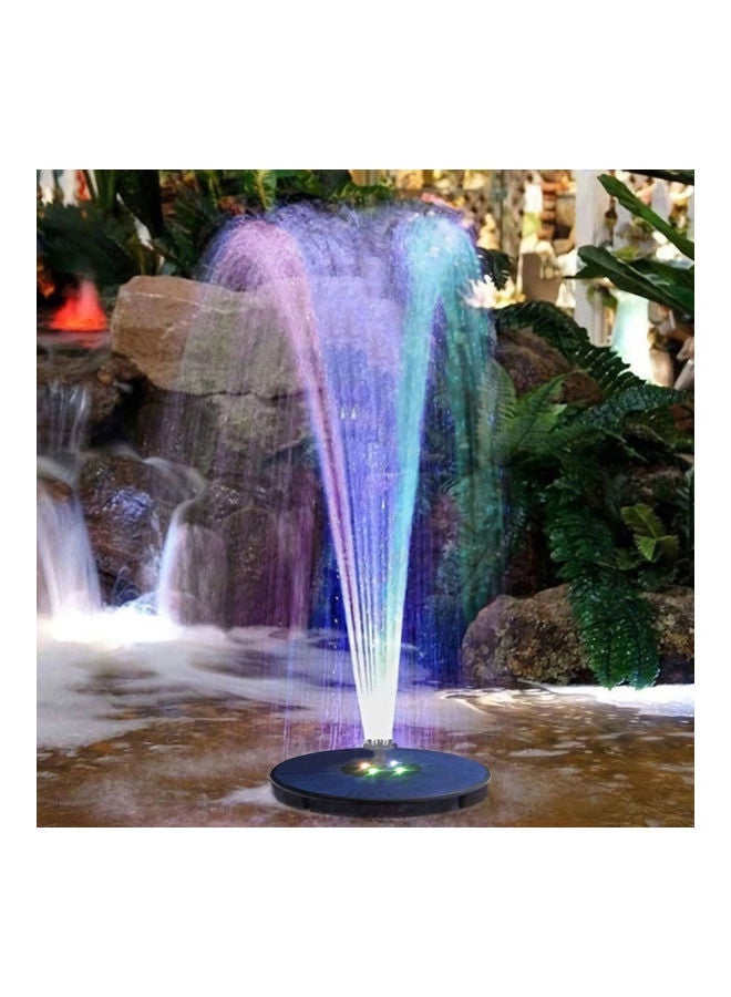 KKmoon - Solar Powered Outdoor Bird Bath Fountain Water Pump With LED Lights Black - Image 1