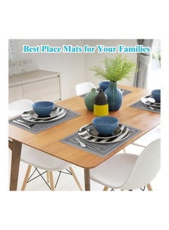 Generic 6-Piece Double Border Placemat Set Multicolour 45x30cm  - Image 5