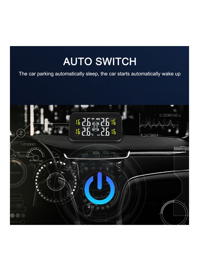 Generic Car TPMS Solar Wireless Tire Pressure Monitoring System  - Image 2