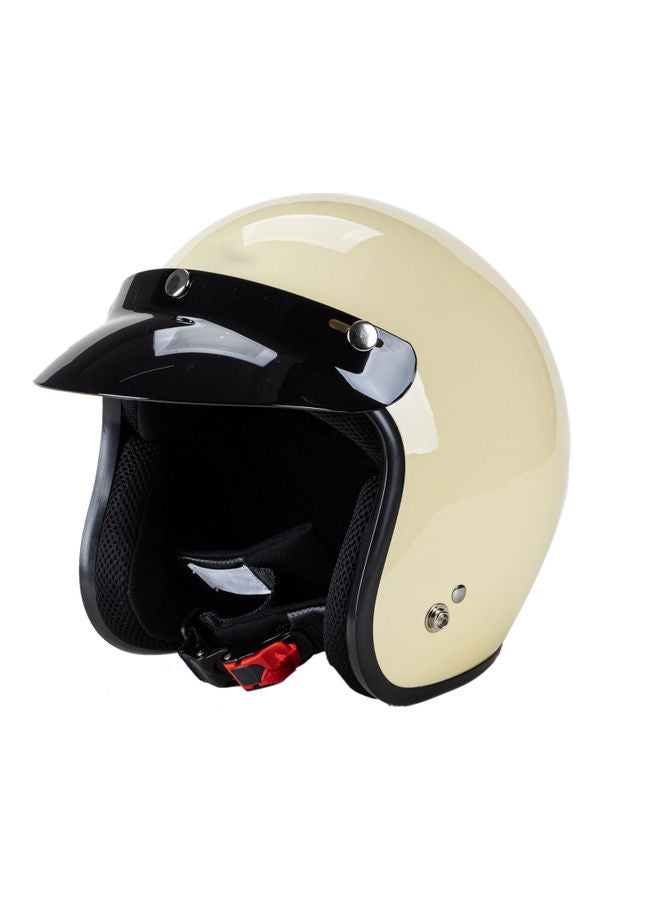 Generic 3 Snap-Button Visor Shield Lens Visor Flip Up Wind Shield for Open Face Motorcycle Helmet Black  - Image 5