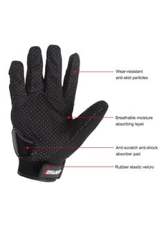 Generic Motorcycle Full Finger Gloves Black M  - Image 2