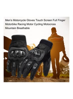 Generic Motorcycle Full Finger Gloves Black M  - Image 3