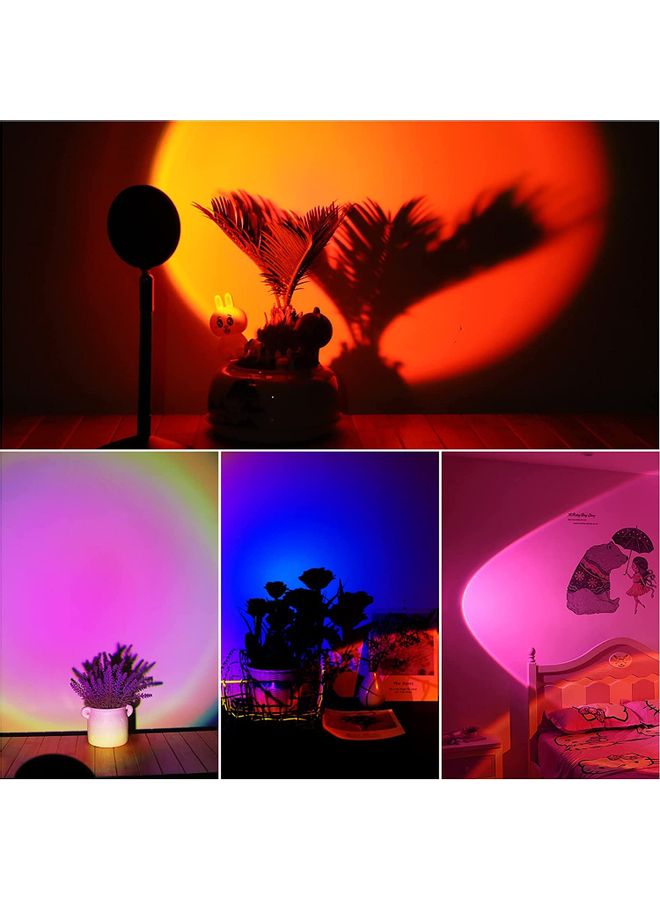 XiuWoo 16 Colors Portable Modern Style Antique Designed Sunset Projection Light Lamp Multicolour 27 x 10 x 10cm  - Image 2