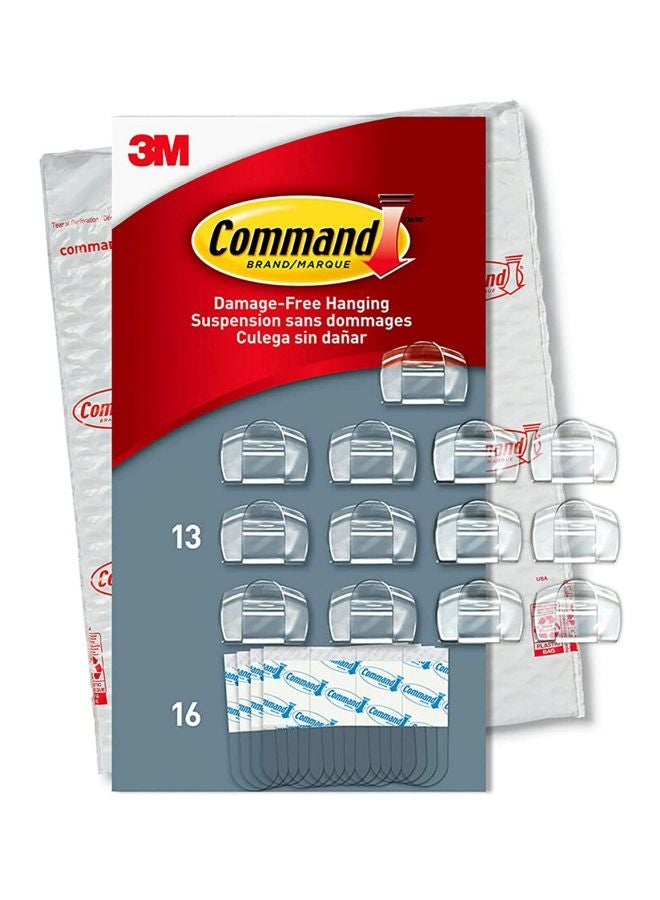Command 9-Piece Round Cord Clip Set Clear  - Image 4