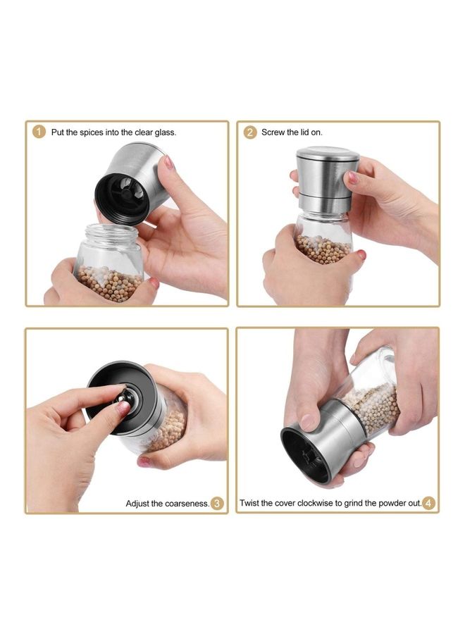 XiuWoo - Pack Of 2 Salt And Pepper Grinder Set Multicolour - Image 1
