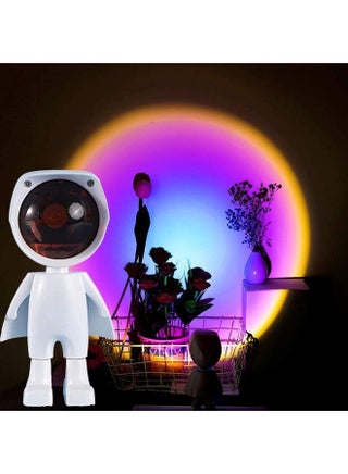 Robot Figure Projection Sunset Desk Light Lamp Multicolour - v1623499017/N48113263A_1