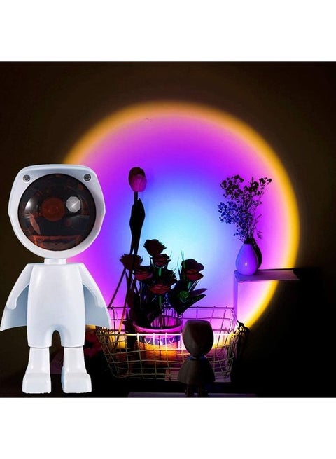 Robot Figure Projection Sunset Desk Light Lamp Multicolour