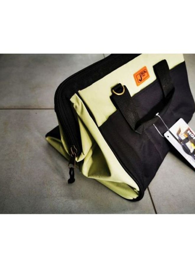 Jetech Water Resistant Tool Bag Black/Light Green 39x26x7cm - Image 3
