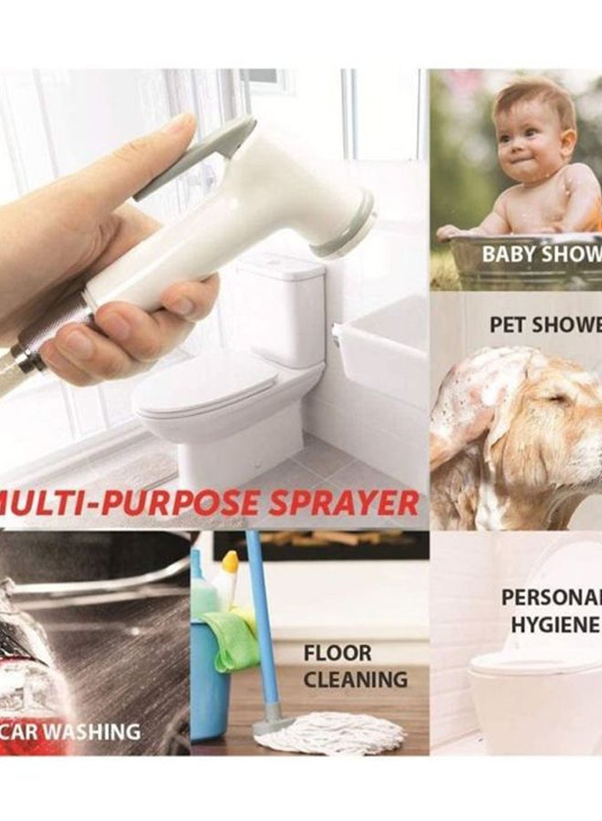 NOVA - Shut-Off Hand Shower Set White/Grey - Image 1