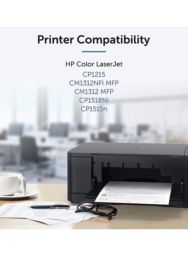 Office Maker Pack Of 4 125A Office Maker Toner Cartridge Set multicolour - Image 2